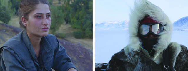 Stills from Gulîstan, Land of Roses (Zaynê Akyol) and Angry Inuk (Alethea Arnaquq-Baril)