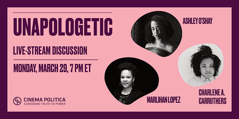 Event Poster for UNAPOLOGETIC livestream conversation