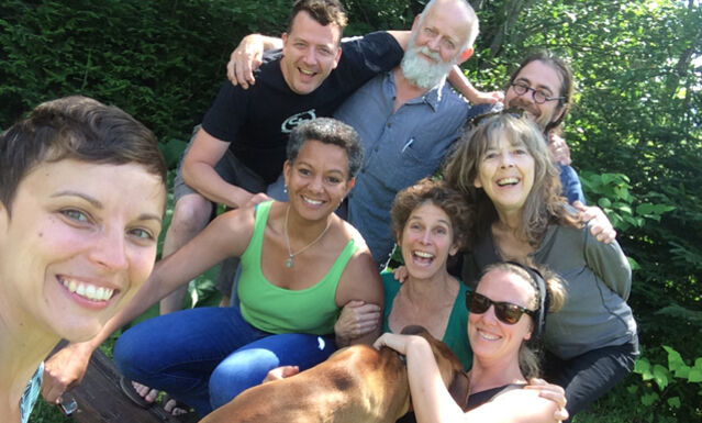 Pepita (far right) with other CP Board members at a retreat in 2017