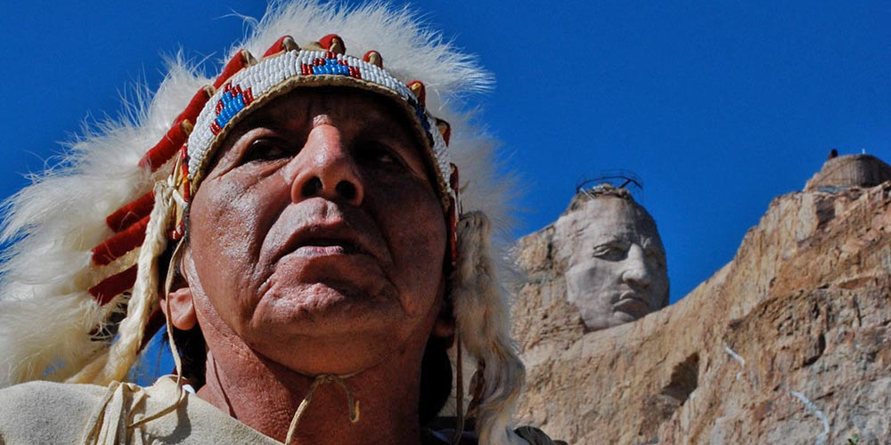 Portrait of an Indigenous man featured in the documentary Reel Injun, which explores Indigenous representation and history in cinema.